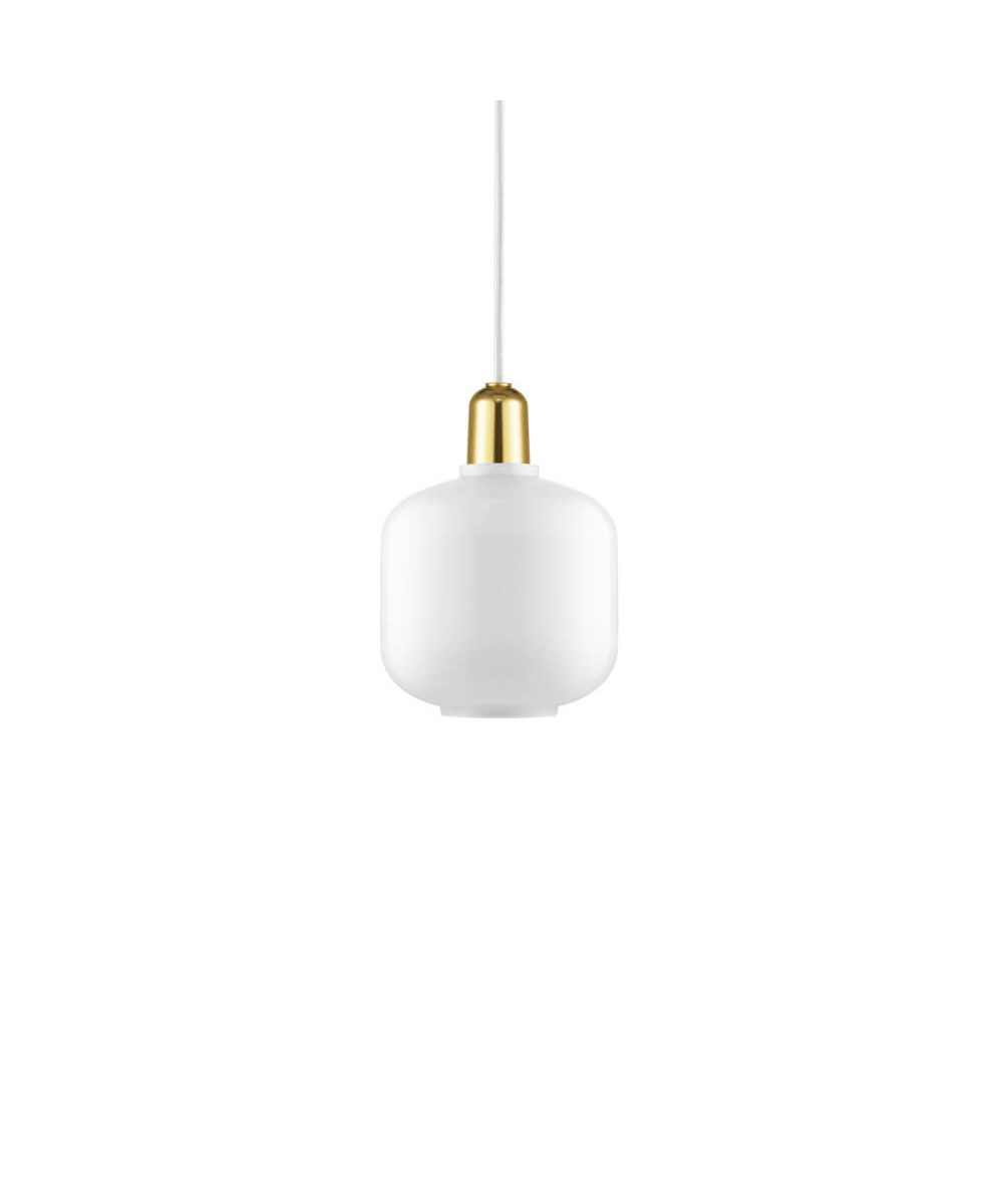 Image of Amp Pendelleuchte Small Weiß/Messing - Normann Copenhagen bei Lampenmeister.ch